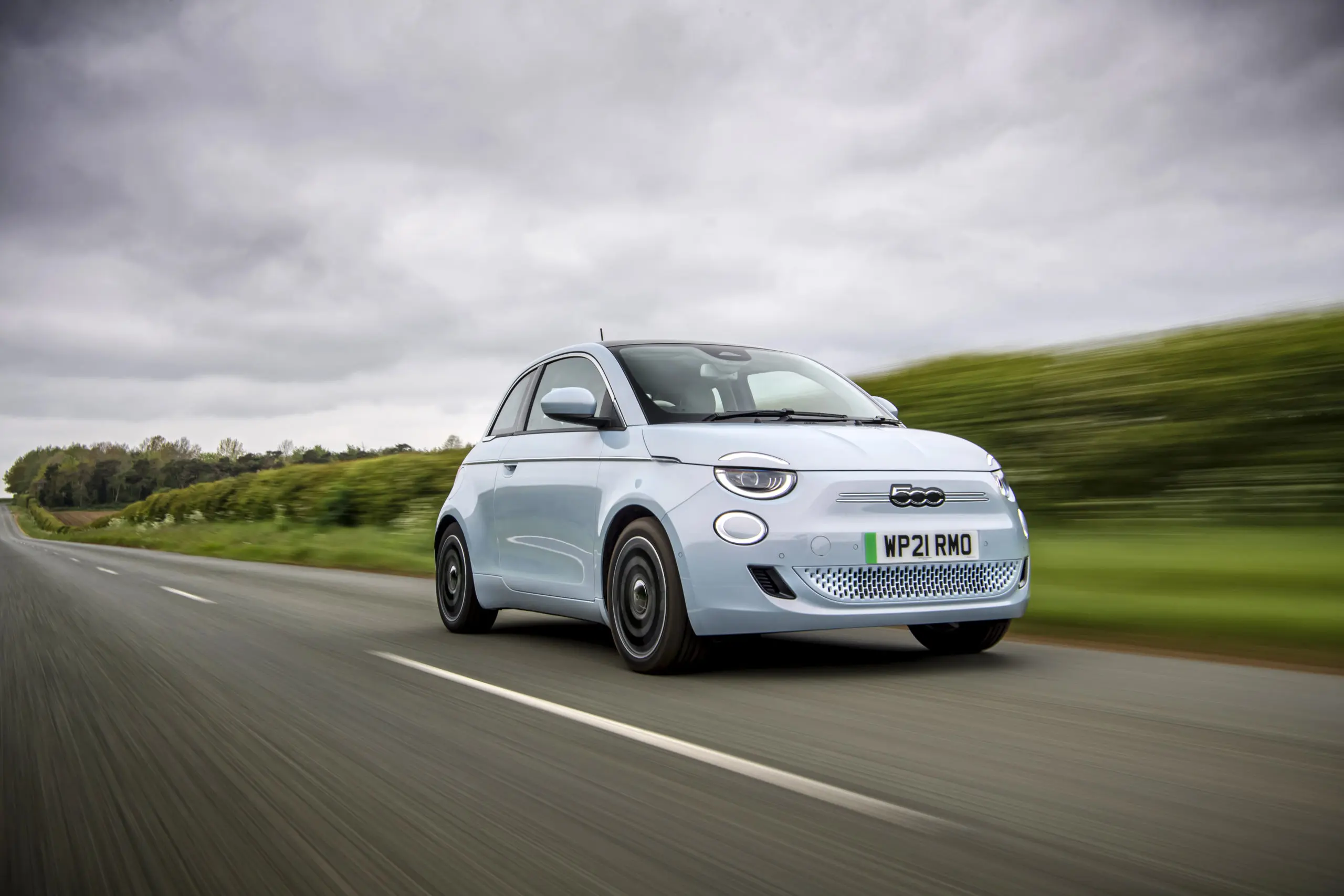 An electric Fiat 500