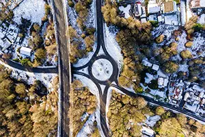 Snow on roads