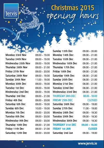 christmas-opening-hours JERVIS