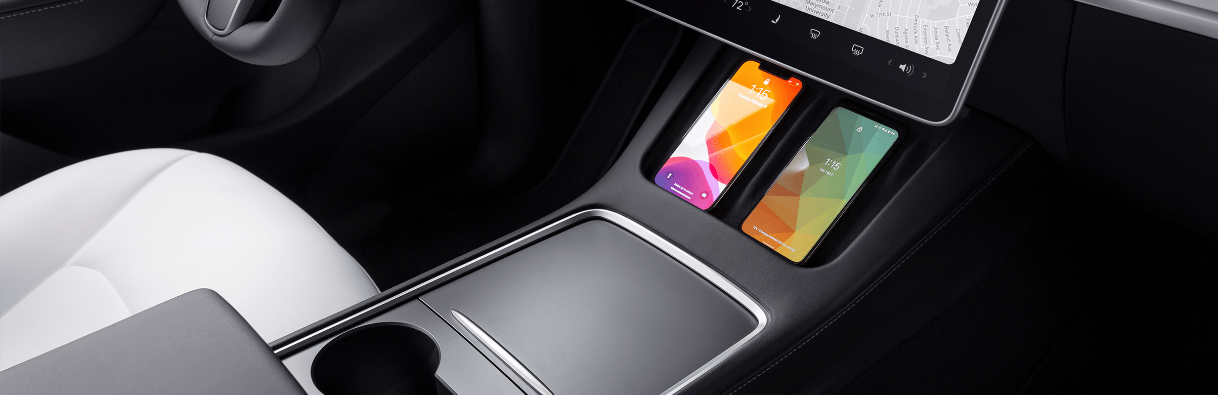 Tesla Model Y - Wireless charging pads