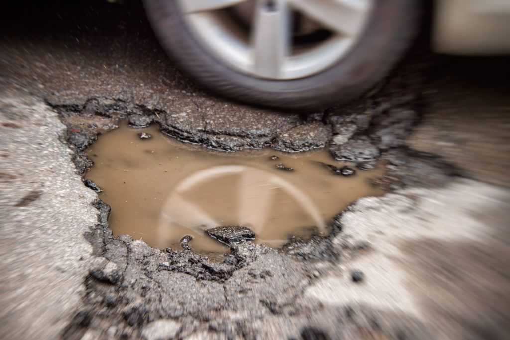 16% of people damaged their vehicle after striking a pothole in the past year