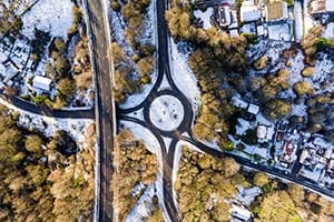 Snow on roads