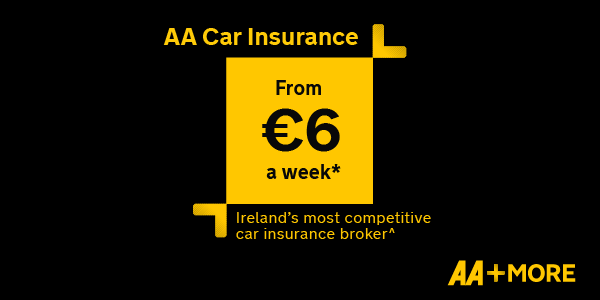 AA Car Insurance from €6 Per Week*