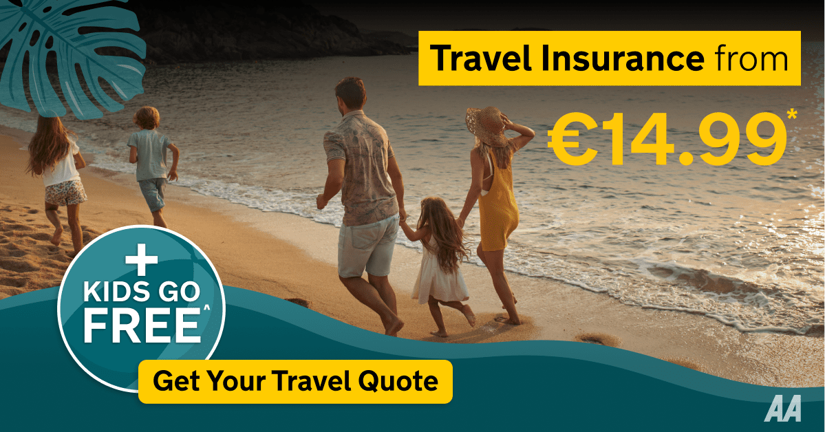 Affordable Travel Insurance Ireland from €14.99 + Kids Go FREE!