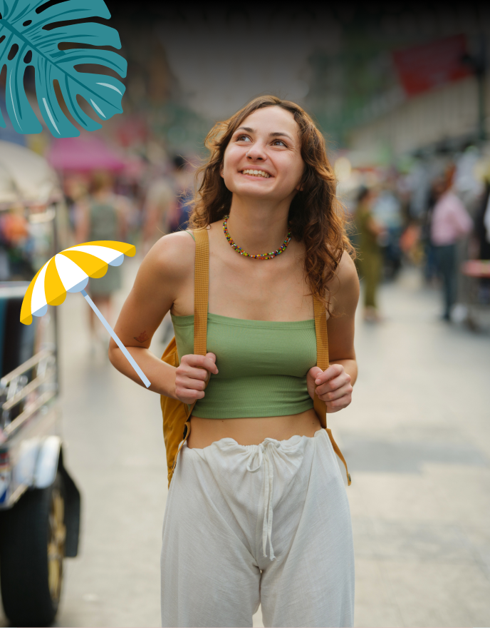 Girl traveling alone while having Backpacker Travel Insurance from Ireland, Cheap Travel Insurance In Ireland, Holiday Insurance ie