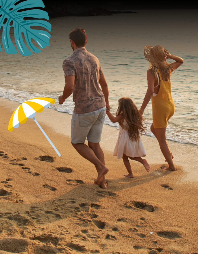 Family Enjoying on beach with AA Cheap Travel Insruance, Cheap Travel Insurance Ireland